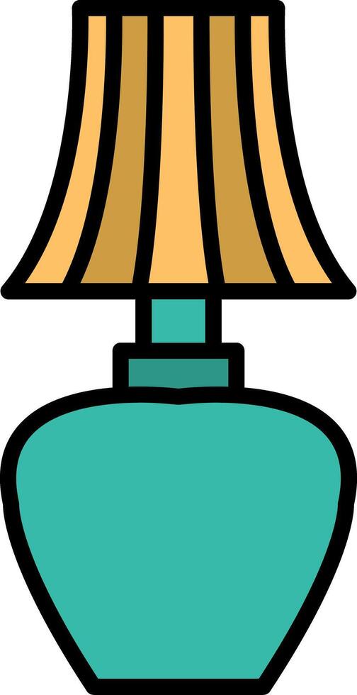 Lamp Line Filled Icon vector