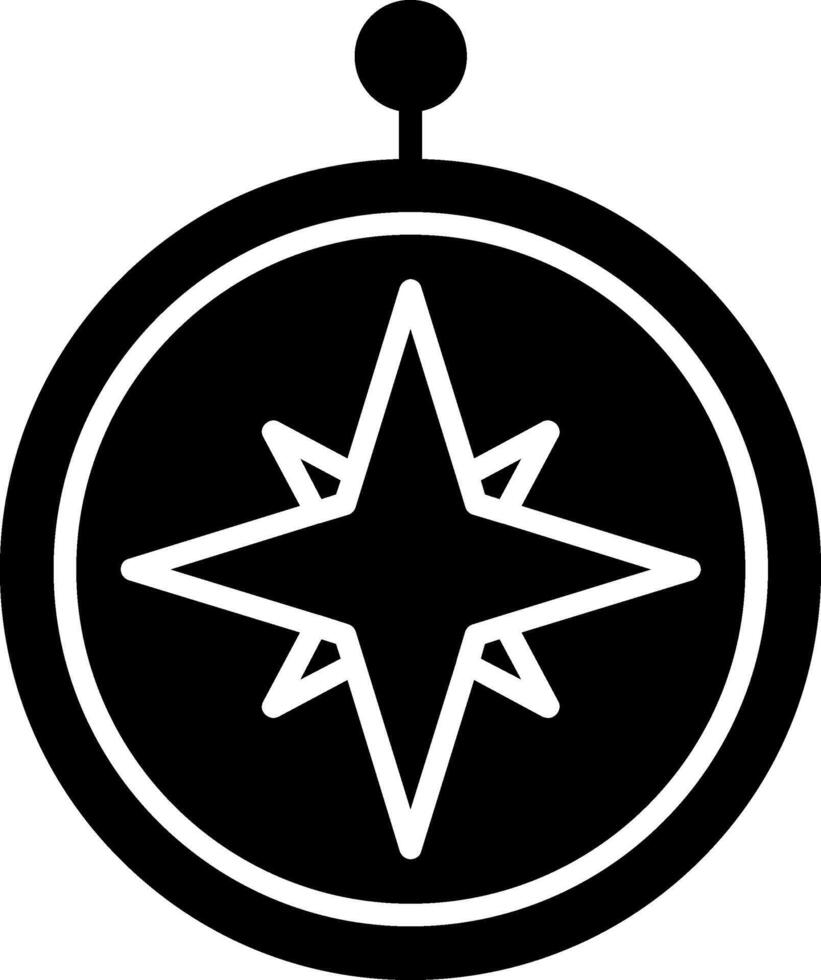 Compass Glyph Icon vector