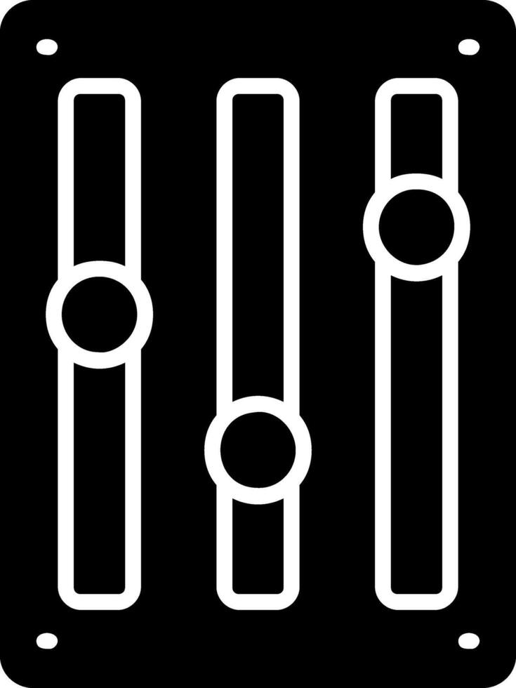 Music Adjust Glyph Icon vector