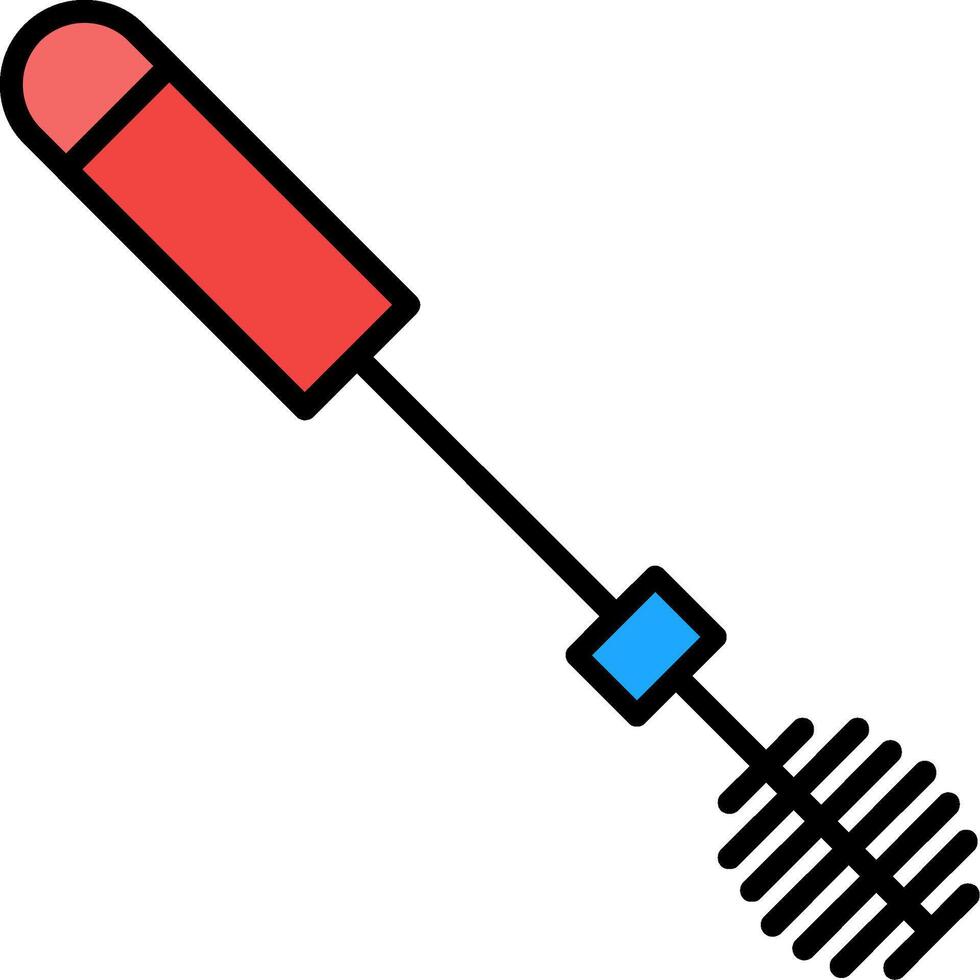 Toilet Brush Line Filled Icon vector