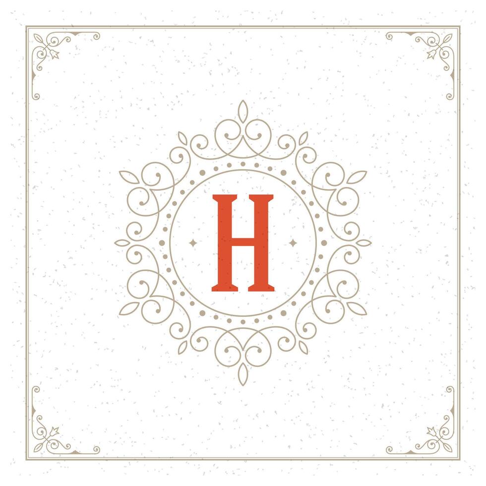 Royal Logo Design Template. Flourishes Calligraphic Elegant Ornament lines vector