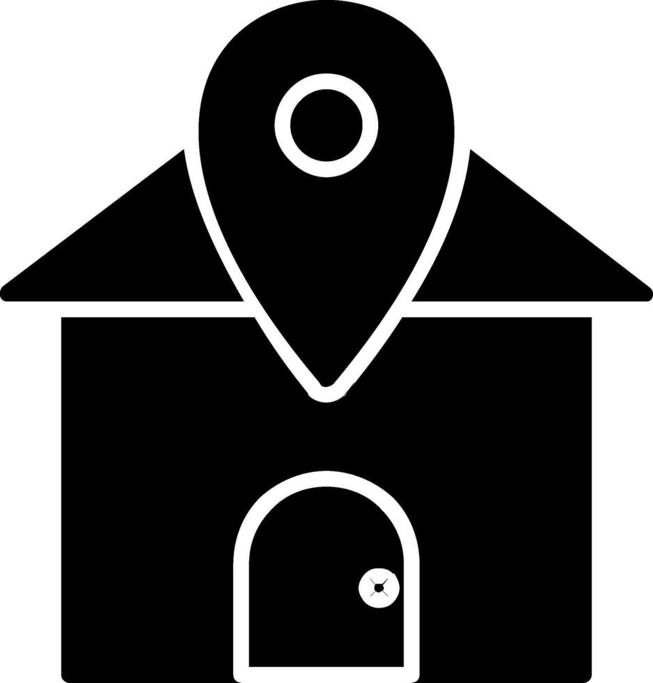 Home Location Glyph Icon vector