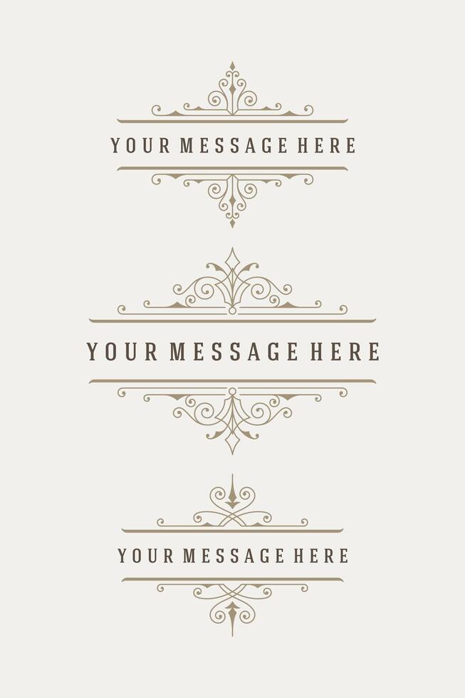 Vintage Ornaments Decorations Design Elements vector