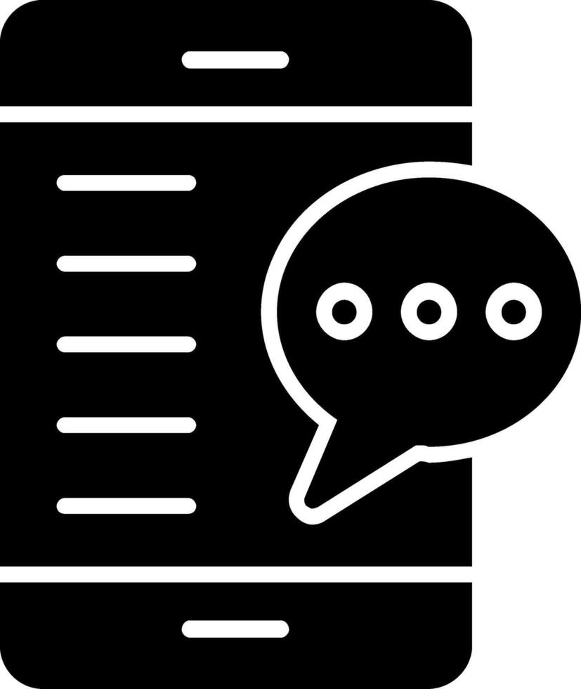 Mobile Application Glyph Icon vector
