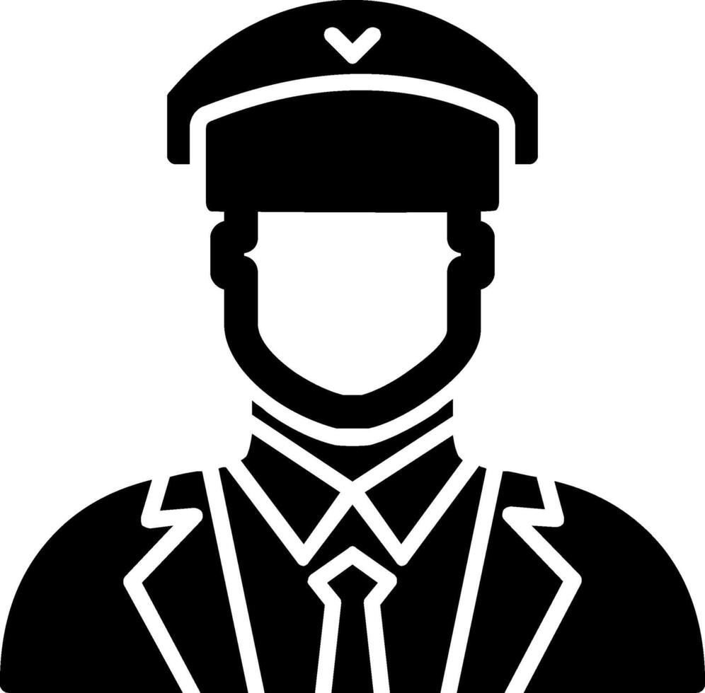 Pilot Glyph Icon vector