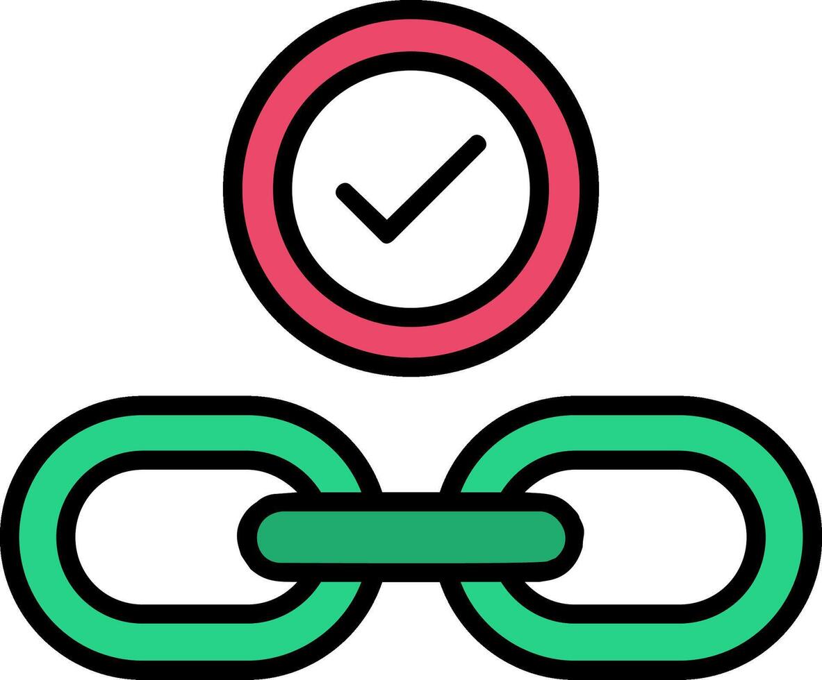 Hyperlink Line Filled Icon vector