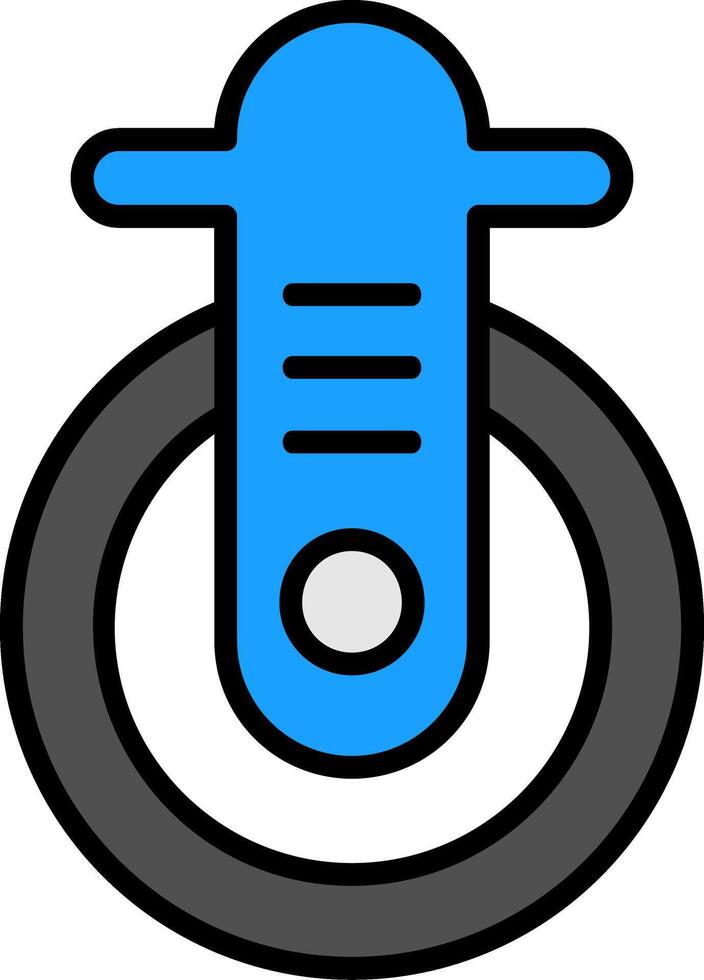 Caster Line Filled Icon vector