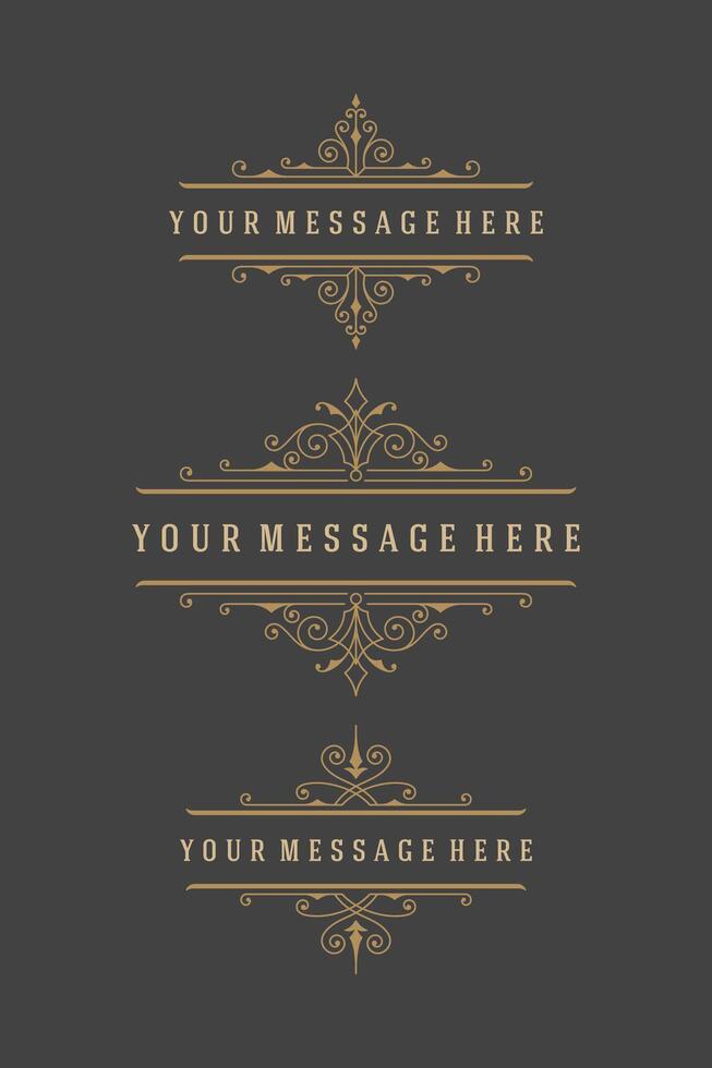 Vintage Ornaments Decorations Design Elements vector