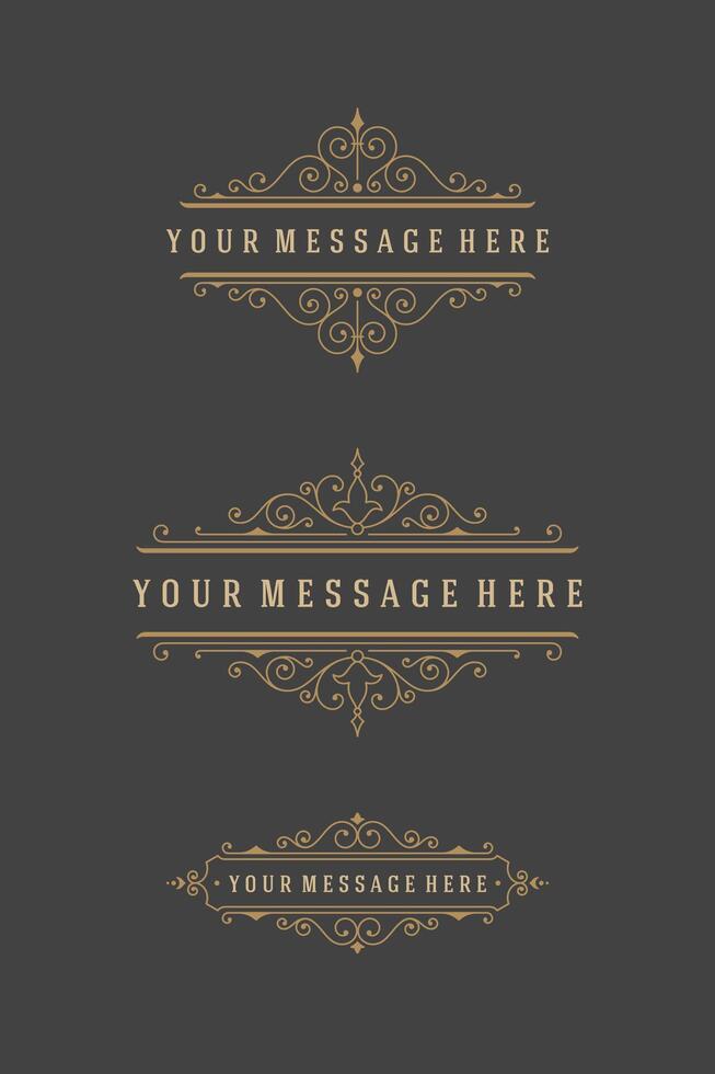 Vintage Ornaments Decorations Design Elements vector