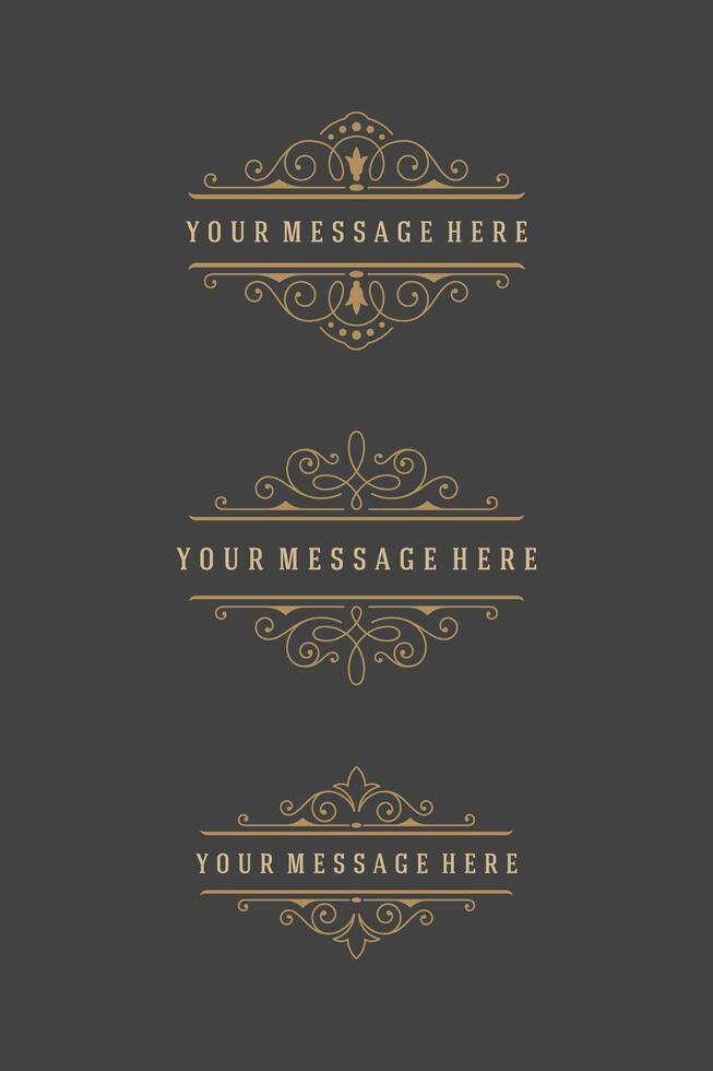 Vintage Ornaments Decorations Design Elements vector