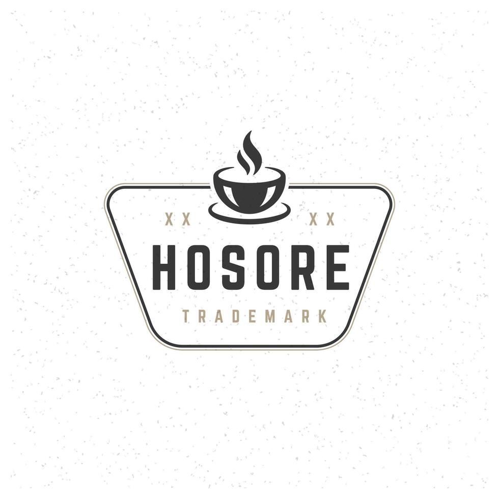 Coffee Shop Logo Design Element in Vintage Style Label or Badge. vector