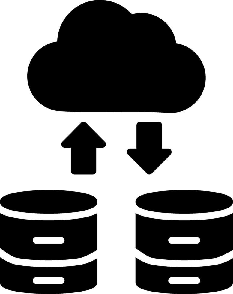 Uploading Glyph Icon vector
