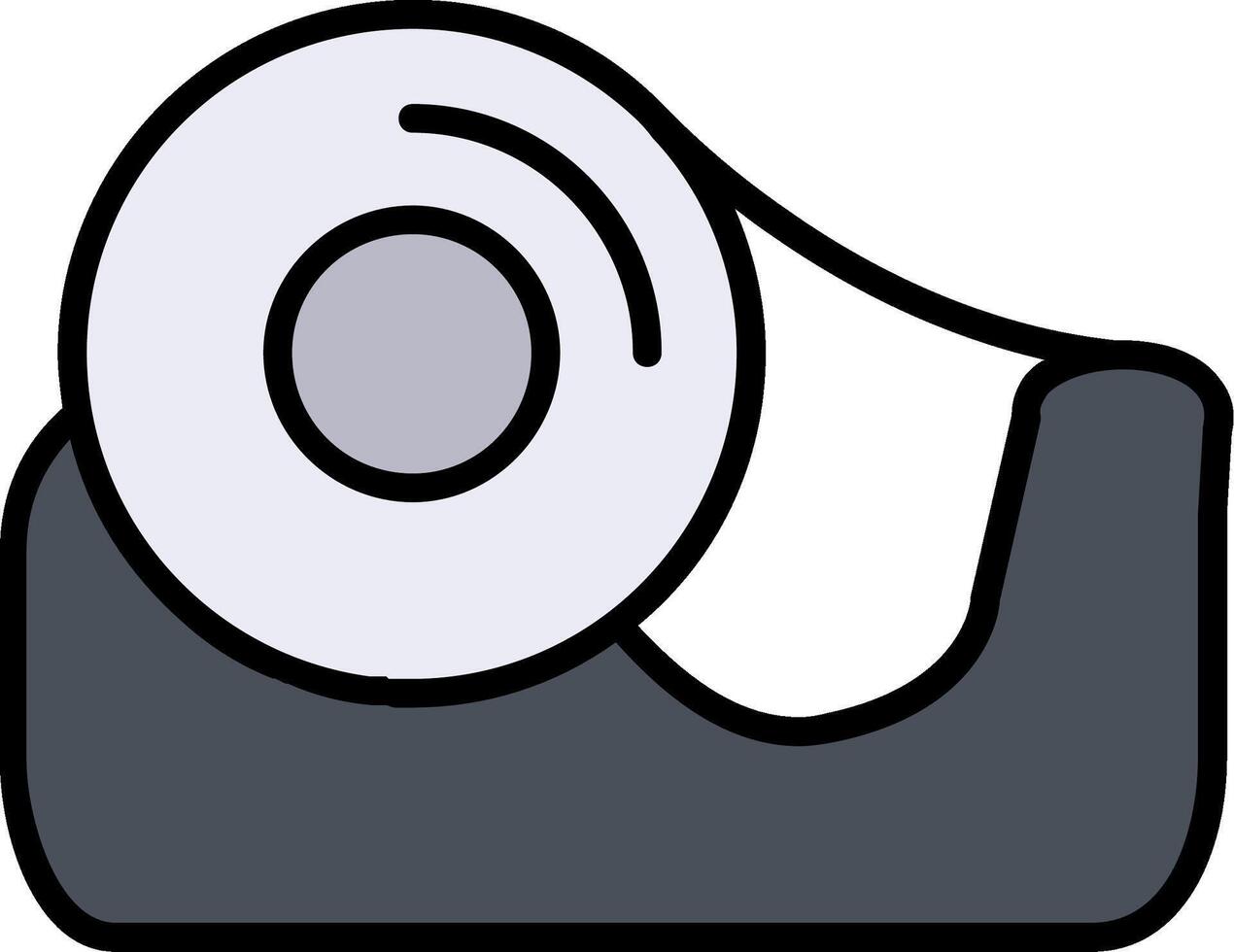 Tape Line Filled Icon vector