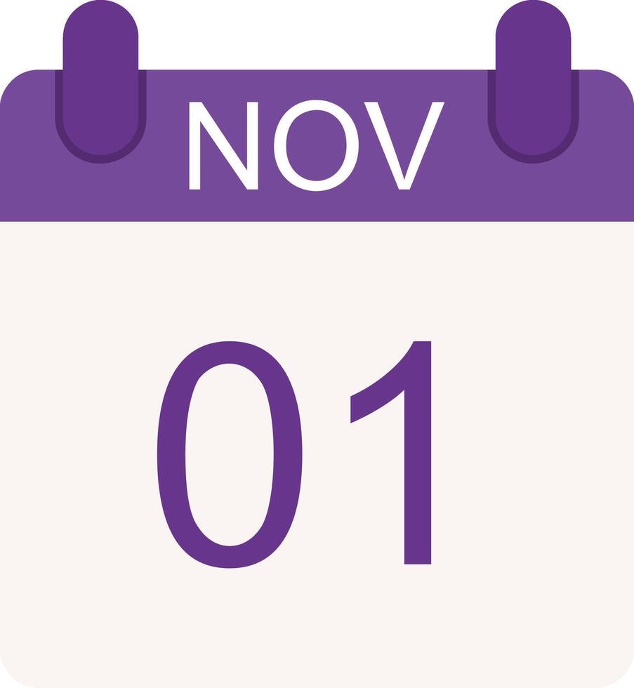 November Flat Icon vector