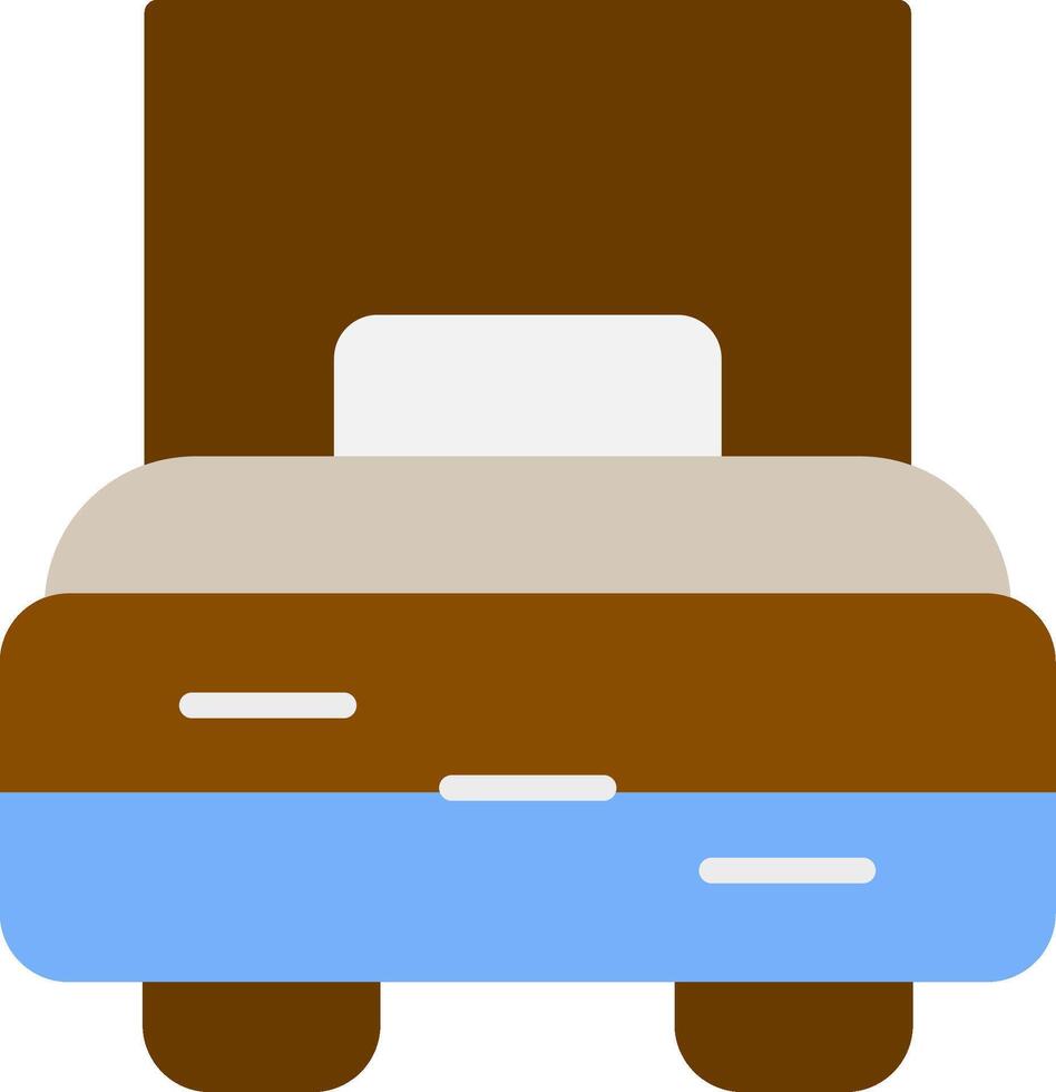 Single Bed Flat Icon vector