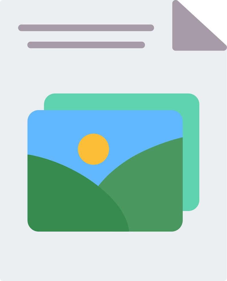 Image File Flat Icon vector