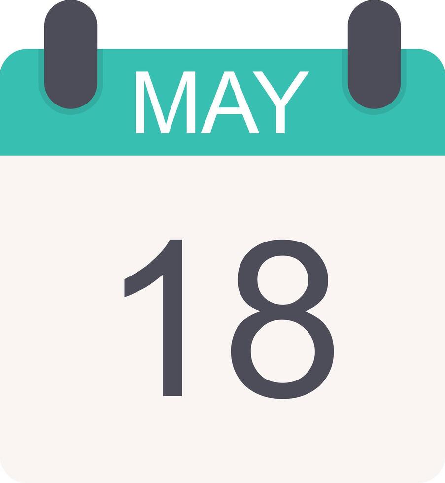 May Flat Icon vector