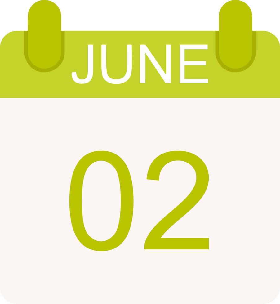 June Flat Icon vector