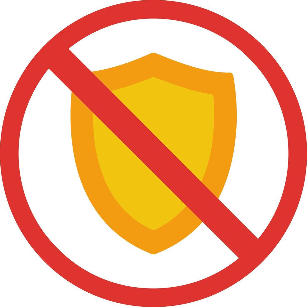 Prohibited Sign Flat Icon vector