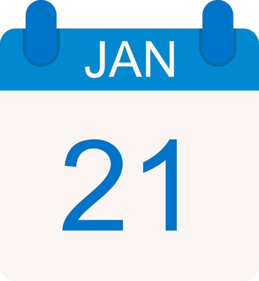 January Flat Icon vector