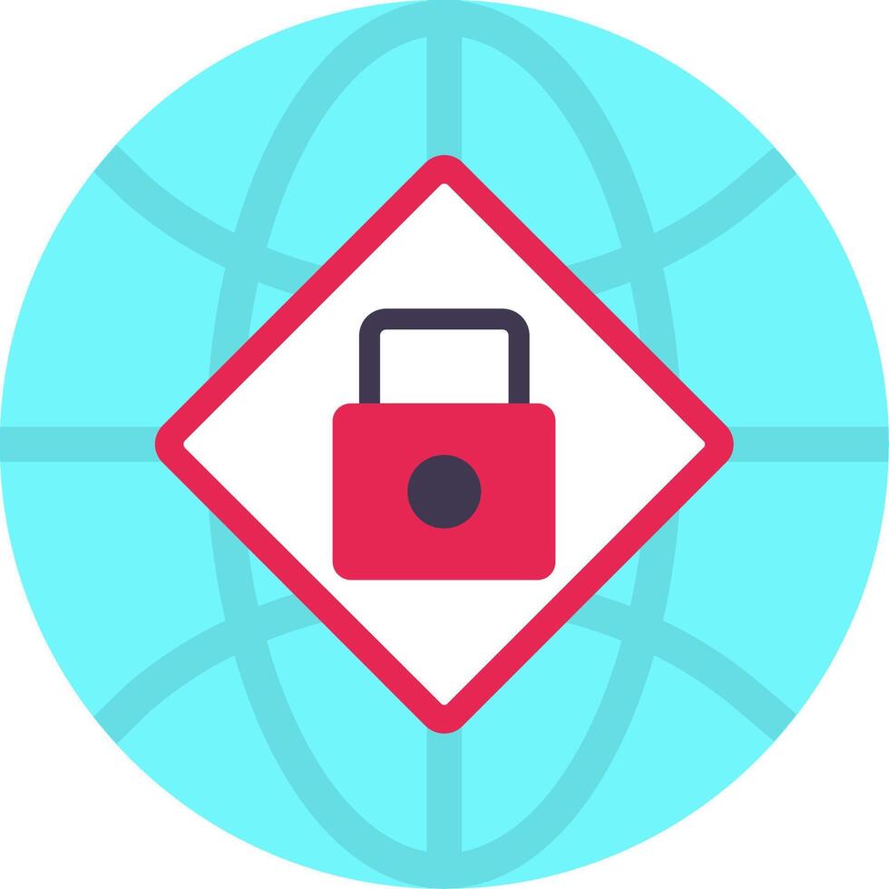 Global Security Flat Icon vector