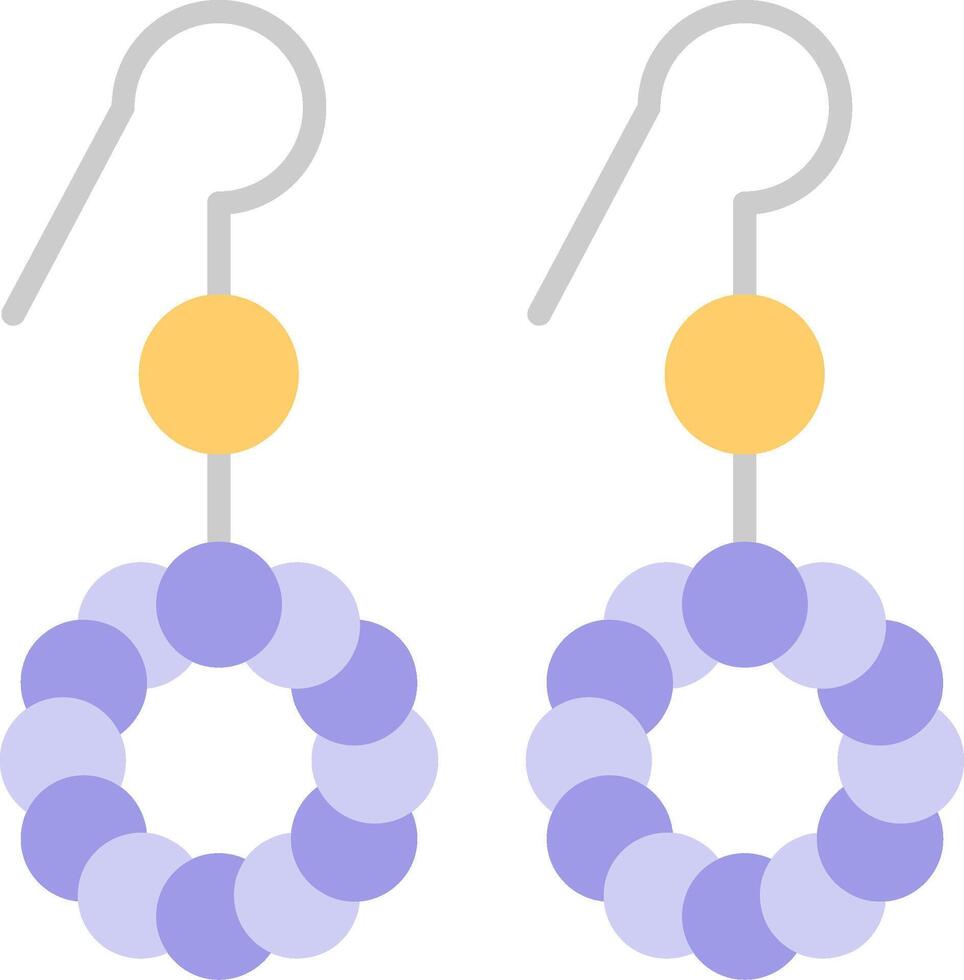 Earrings Flat Icon vector