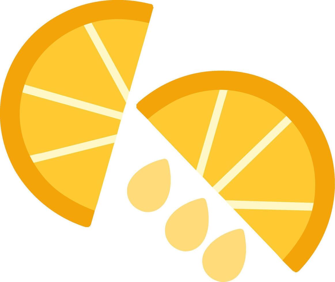 Lemon Slice Flat Icon vector