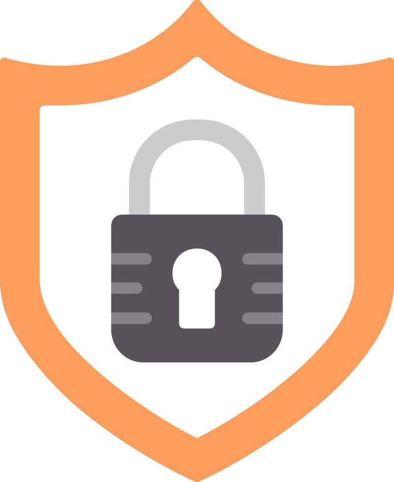 Encrypted Encrypted Flat Icon vector