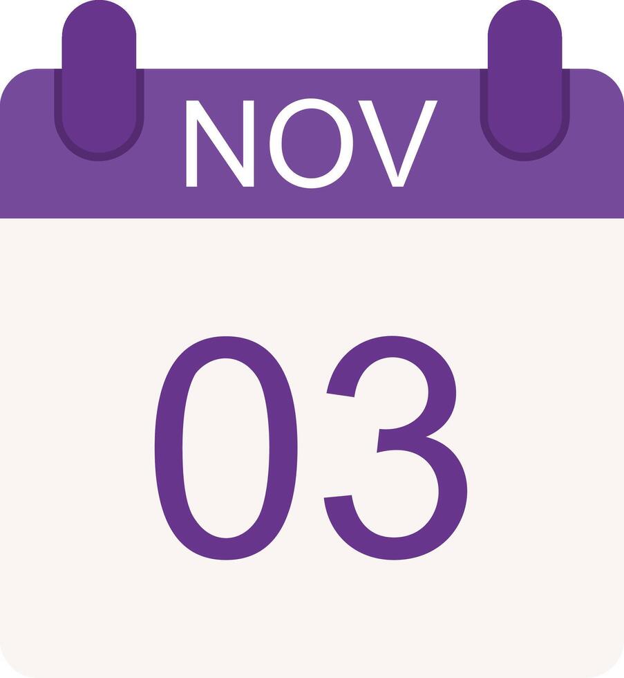 November Flat Icon vector