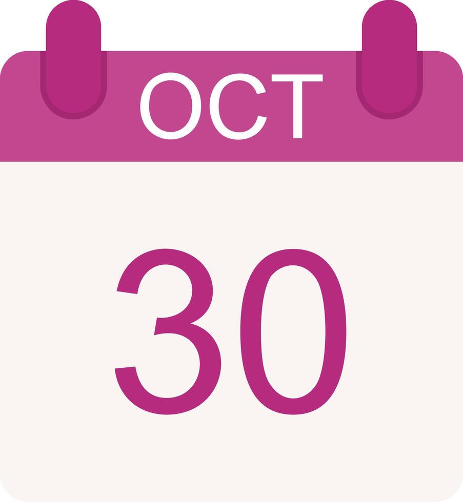 October Flat Icon vector
