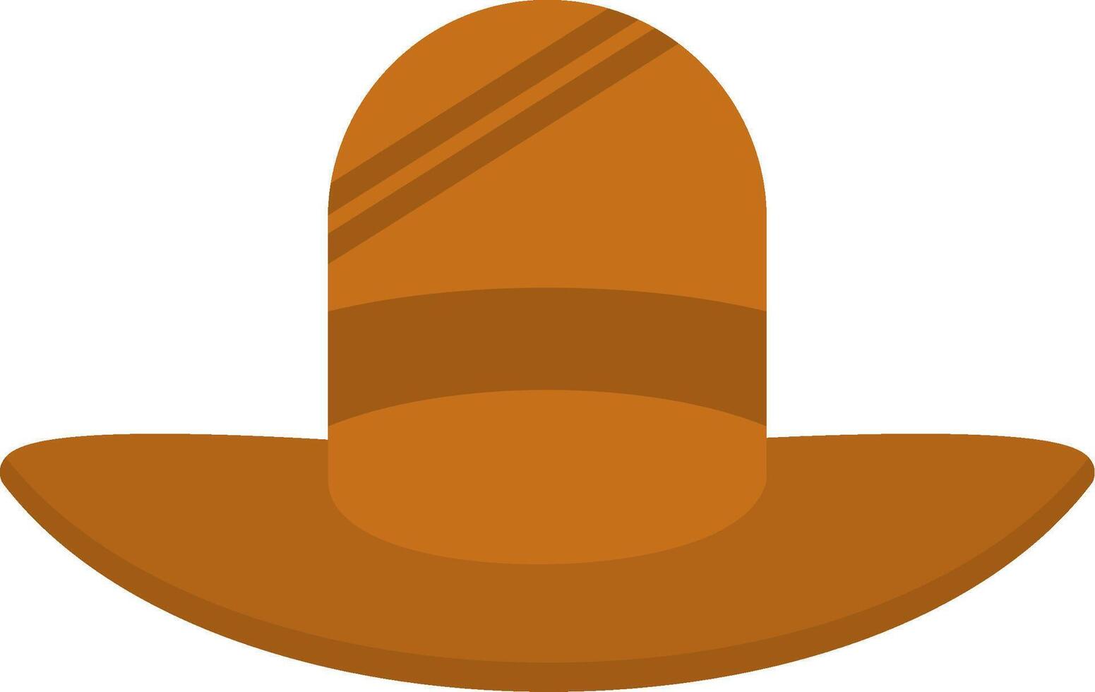 sombrero, plano, icono vector