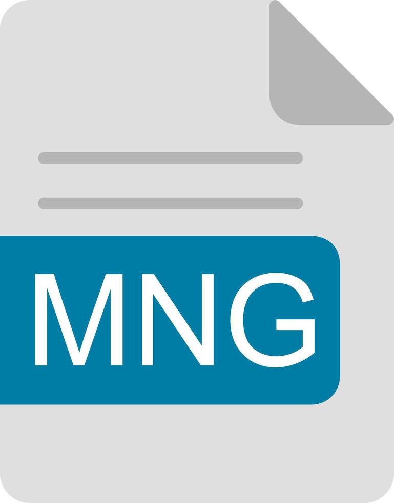 MNG File Format Flat Icon vector