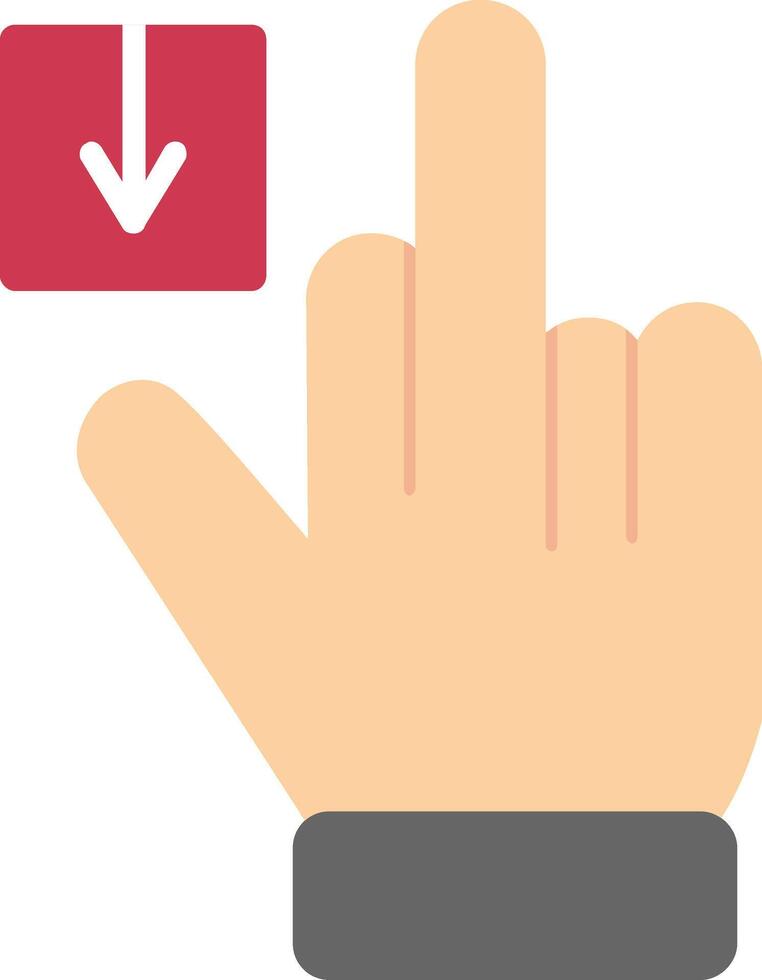 Tap Down Flat Icon vector