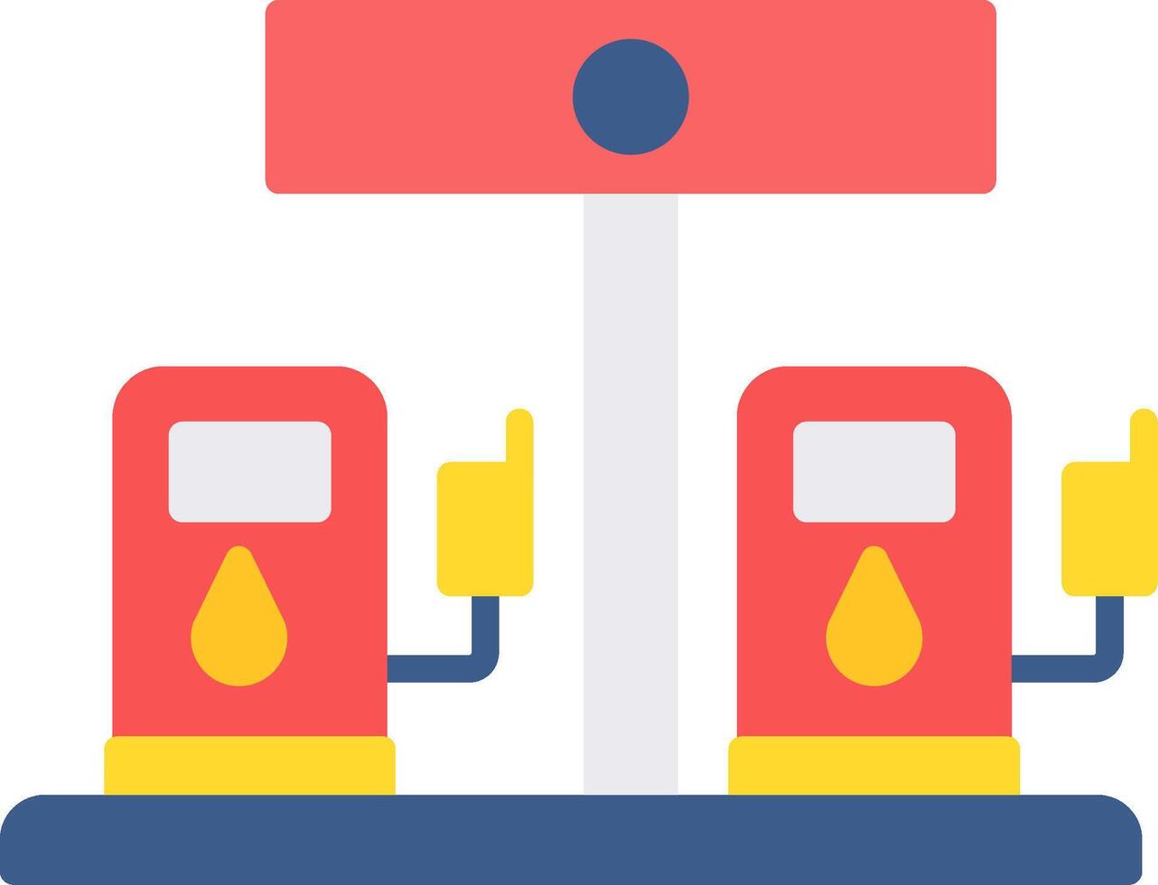 gasolina estación plano icono vector