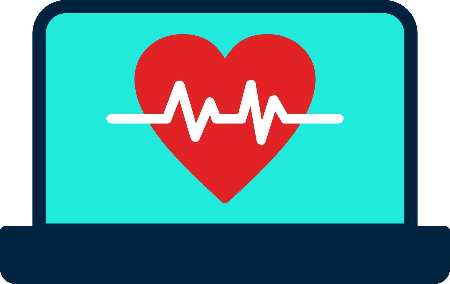 Electrocardiography Flat Icon vector