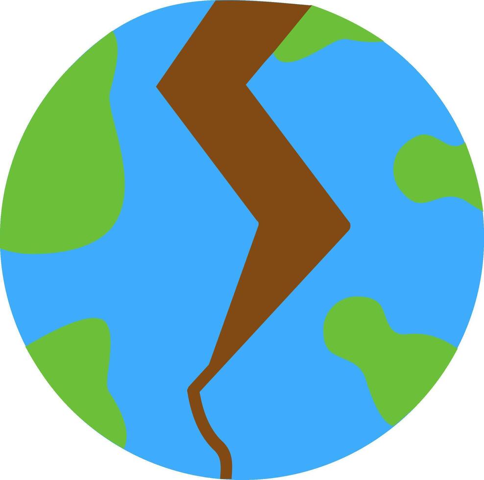 Earth Quake Flat Icon vector