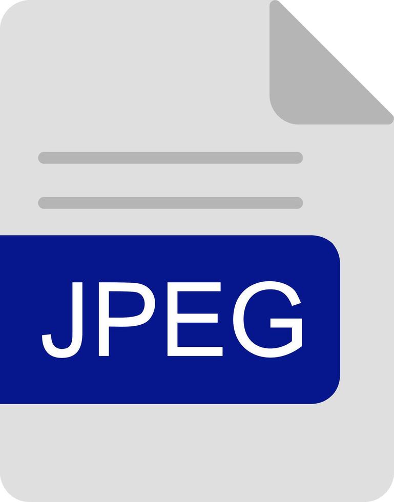 JPEG File Format Flat Icon vector