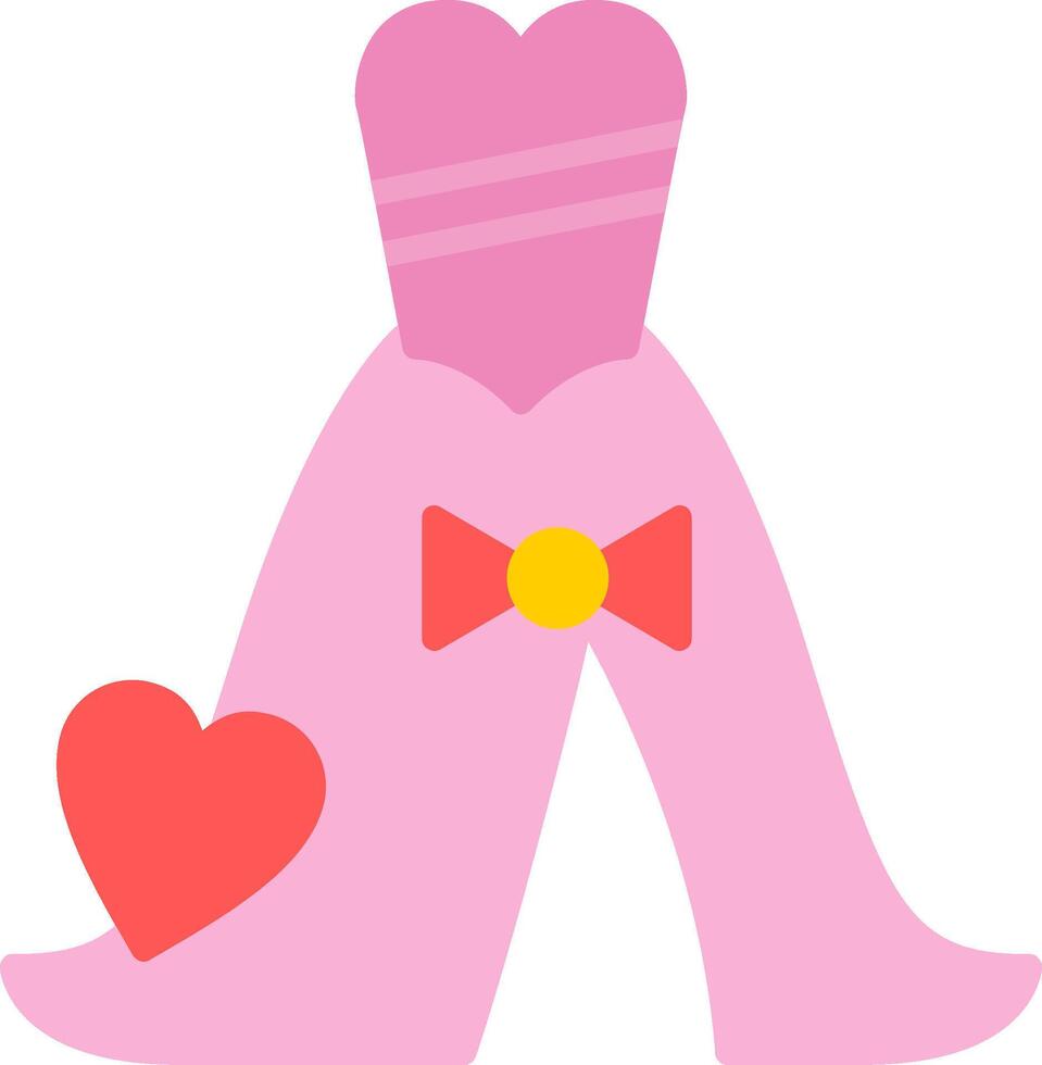 Wedding Dress Flat Icon vector