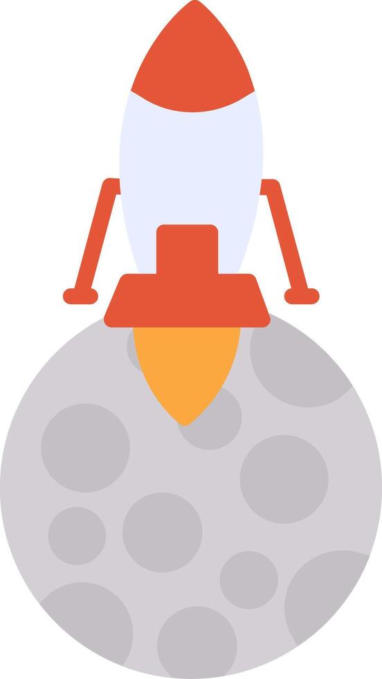 Moon Landing Flat Icon vector