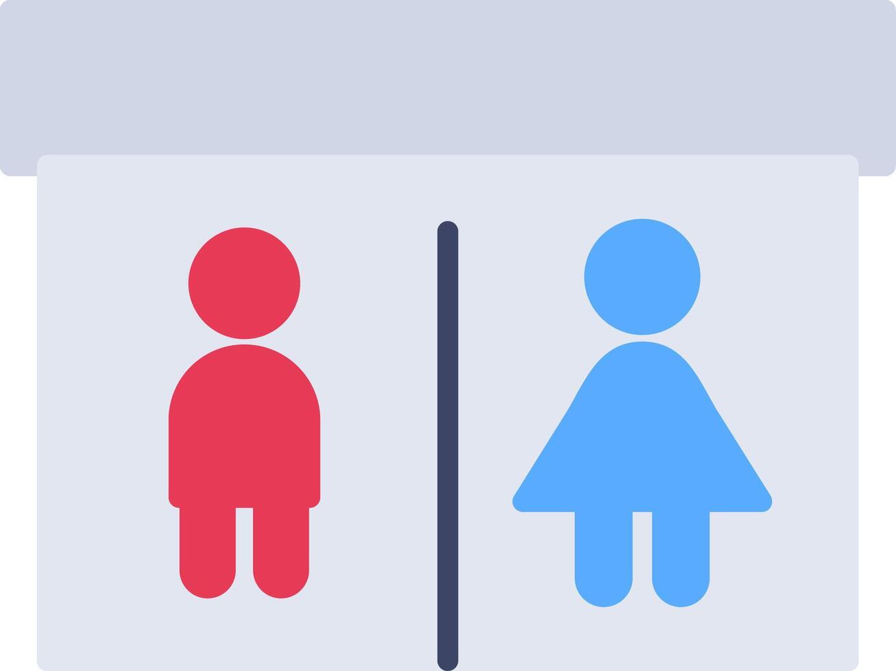 Public Toilet Flat Icon vector