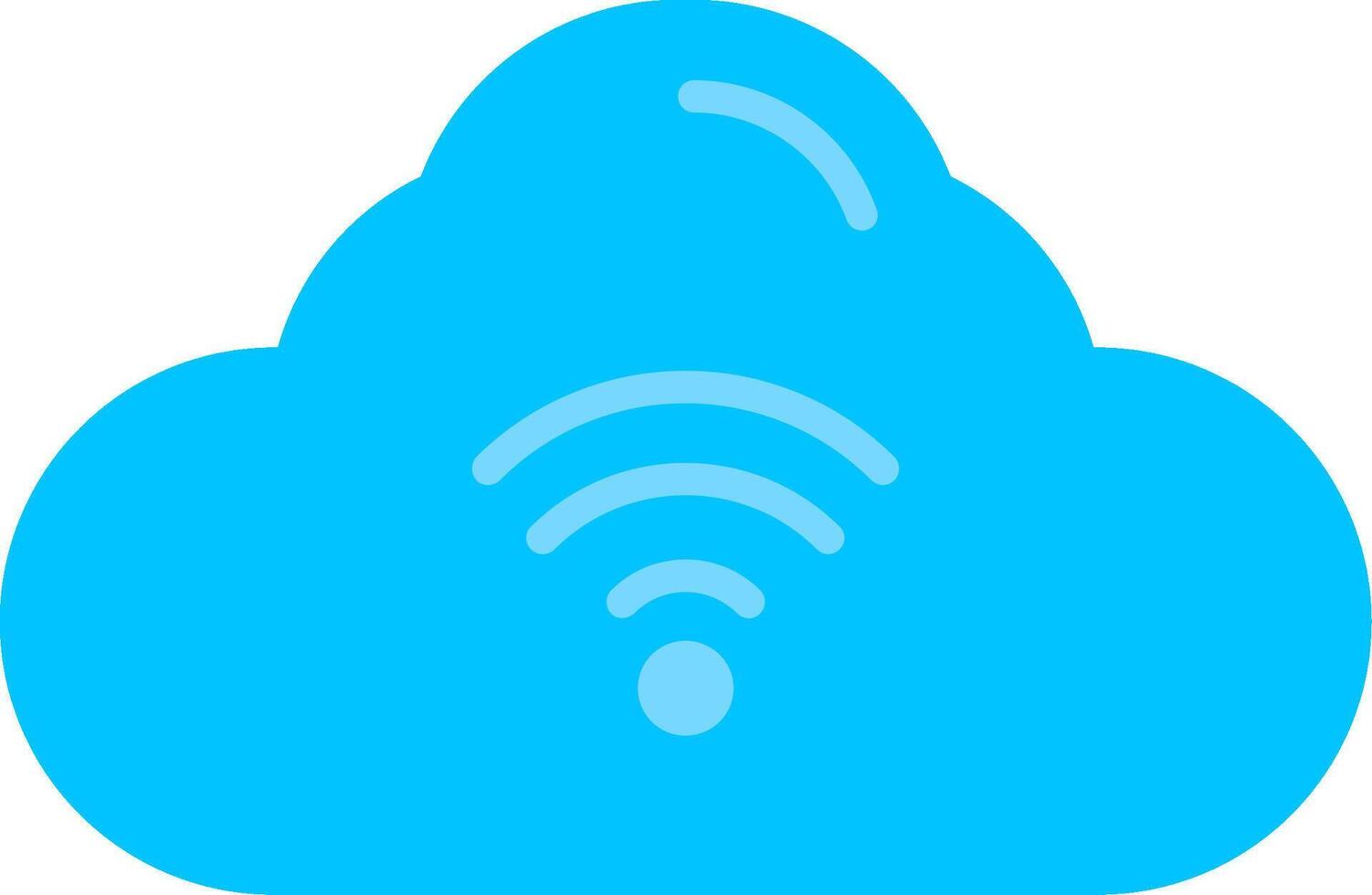 icono de nube plana vector