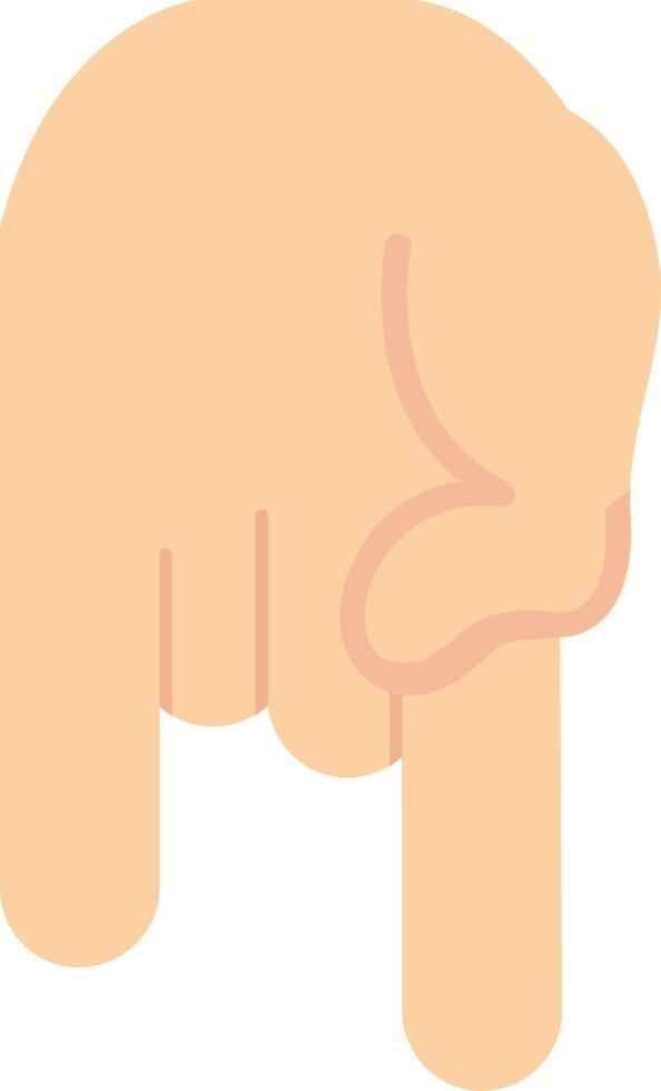 Pointing Down Flat Icon vector