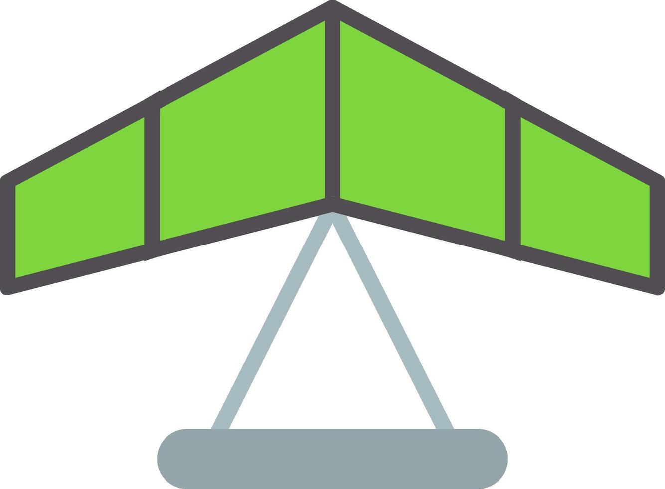 Gliding Flat Icon vector