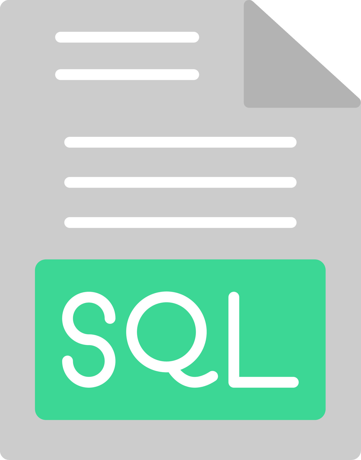 Sql Flat Icon 43330260 Vector Art at Vecteezy