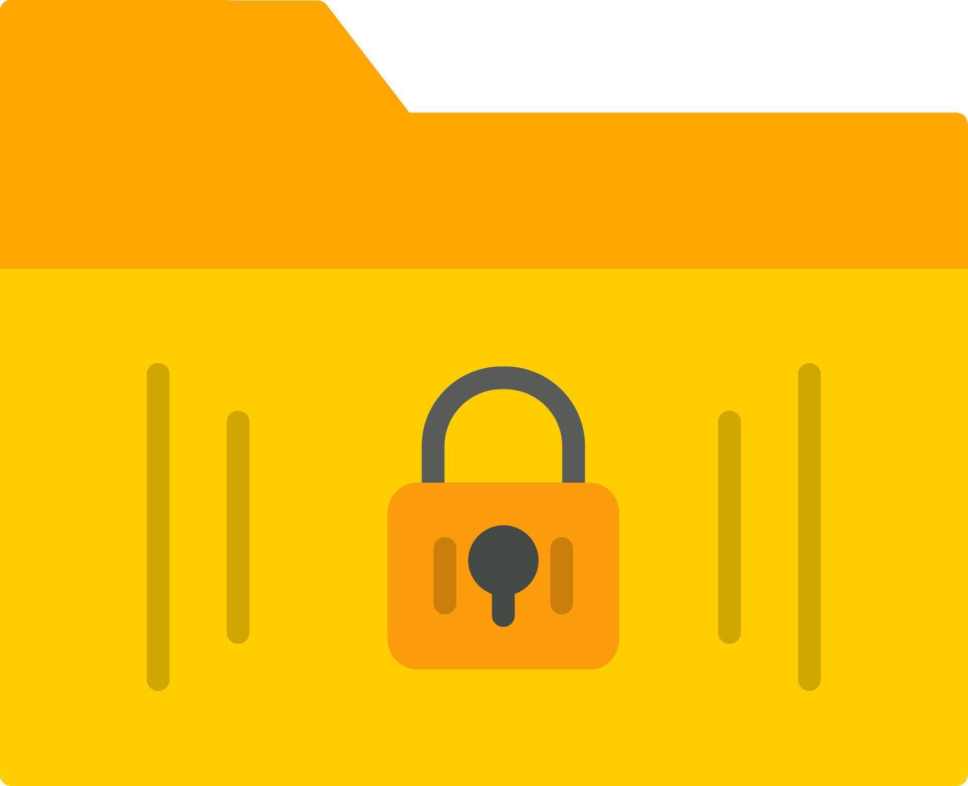 Secure Folder Flat Icon 43330273 Vector Art at Vecteezy