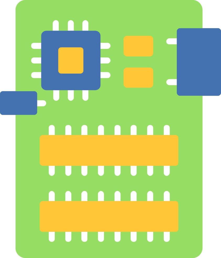 Circuit Board Flat Icon vector
