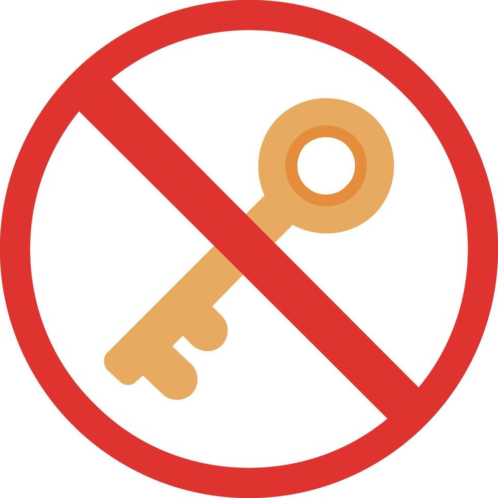 Prohibited Sign Flat Icon vector