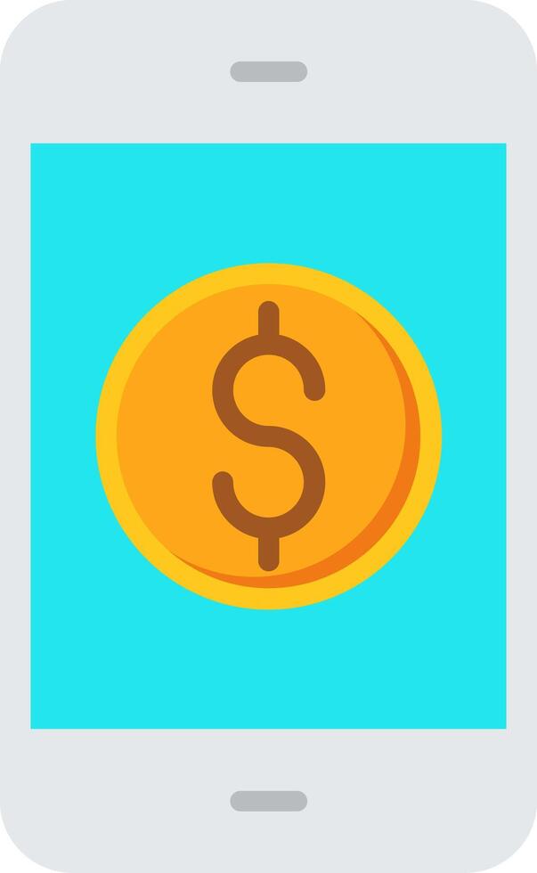 Mobile Banking Flat Icon vector