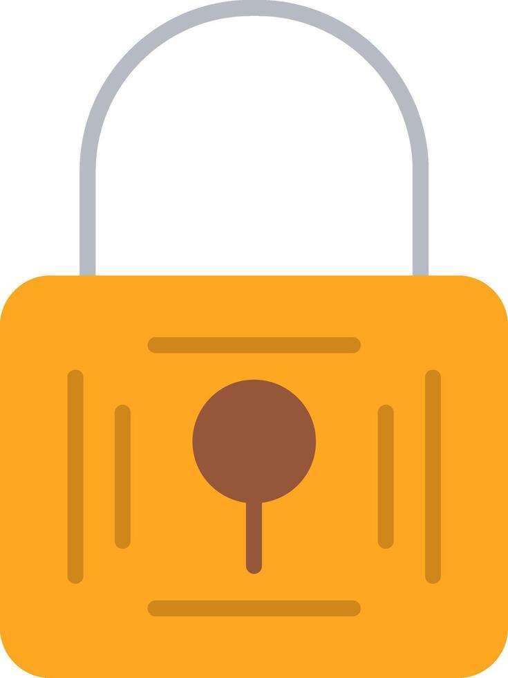 Padlock Flat Icon vector