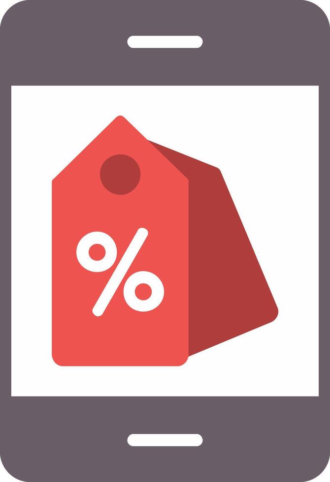 Online Discount Offer Flat Icon vector